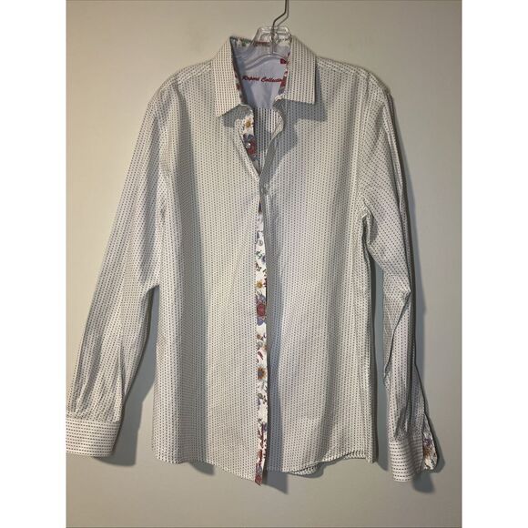 Report Collection White Long‎ Sleeve Button Up Shirt Men's Size Large - Picture 1 of 4